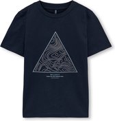 Only t-shirt jongens - blauw - KOBtom - maat 122/128