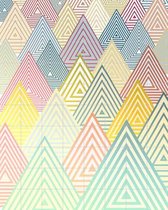 IXXI Pastel Mountains - Wanddecoratie - Grafisch Ontwerp - 160 x 200 cm