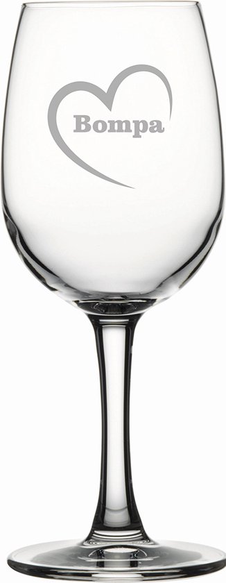 Verre à vin Witte gravé - 26cl - Coeur Bompa