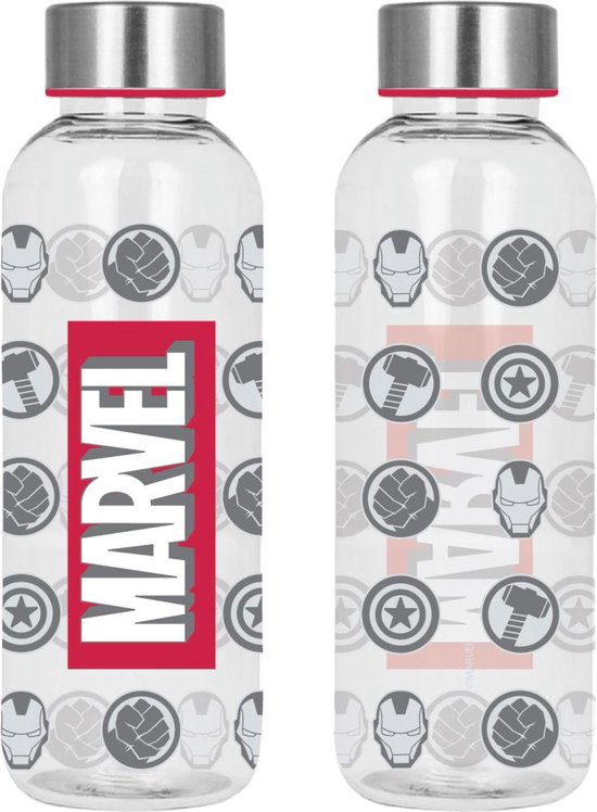 Marvel - Logo en Avengers iconen Herbruikbare waterfles | bol