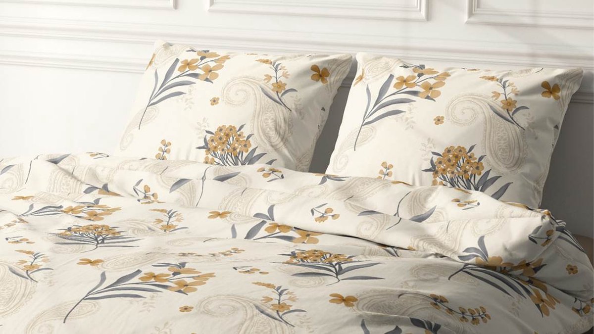 Dekbedovertrek - Eenpersoons - Satin d'Or Rodarte Romanette - 140x200/220 cm - Offwhite
