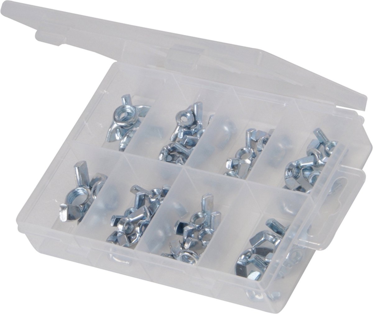 Fixman Vleugelmoer assortiment - roestbestendig - 40-delig - M4-M12 - met opbergkoffer