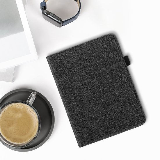 kwmobile Flip cover eReader hoesje geschikt voor Amazon Kindle Paperwhite 11. Generation 2021 - Met handvat - In donkergrijs — afbeelding 4