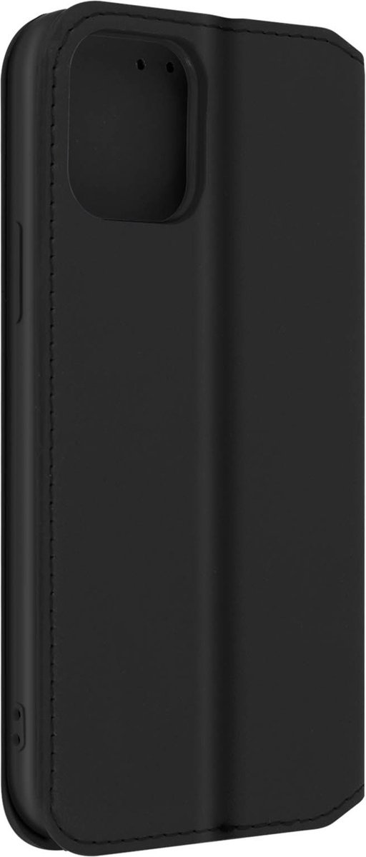 Avizar Hoesje Geschikt voor iPhone 12 Mini Portemonnee met Standfunctie, Zwart