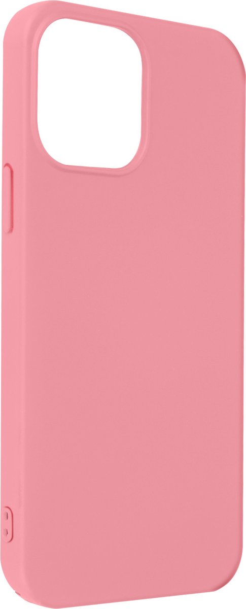 Avizar Hoesje Geschikt voor iPhone 13 Pro Max Siliconen Semi-rigide Soft-touch, Roze