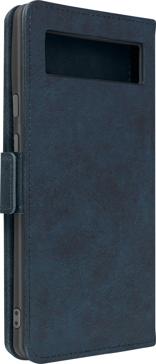 Geschikt voor Google Pixel 6 Wallet Videohouder Magnetisch Tab blauw
