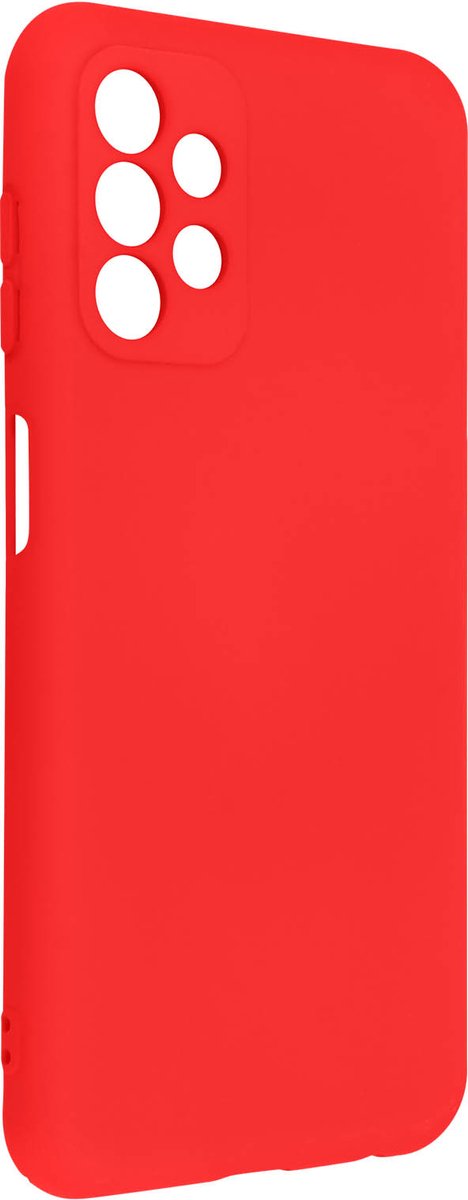 Geschikt voor Samsung Galaxy A13 siliconen hoesje semi-rigide Soft-touch afwerking rood