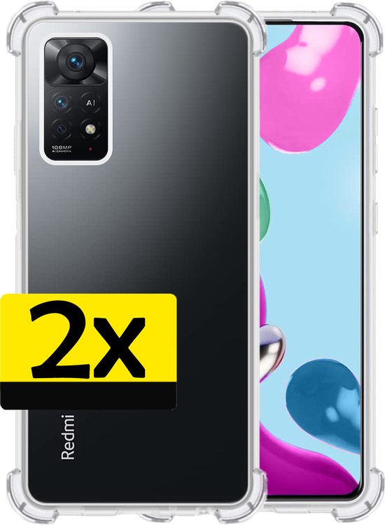 Coque Xiaomi Redmi Note 11 Antichoc - Coque Xiaomi Redmi Note 11 Antichoc Bumper - 2 Pièces - Transparent