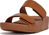 FitFlop Lulu Adjustable Leather Slides BRUIN - Maat 42