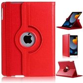 Hoes geschikt voor iPad 2021 / 2020 / 2019 (9e/8e/7e Generatie / 10.2 inch) - 360° draaibare Bookcase - Rood