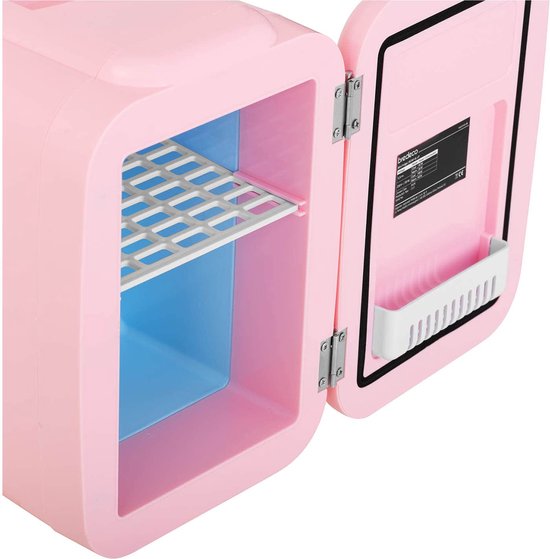 bredeco Mini-koelkast - 4 L - Marshmallow roze | bol.com