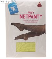 Netpanty - Neon Geel - One size - 1 paar - Carnaval - Feest - Nylon - Party - Feestpanty