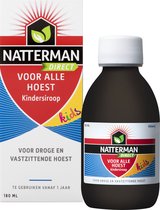 Natterman Direct Voor Alle Hoest kindersiroop - Voor droge en vastzittende hoest - Vanaf 1 jaar - Kids - Hoestdrank - Medisch hulpmiddel - 180 ml