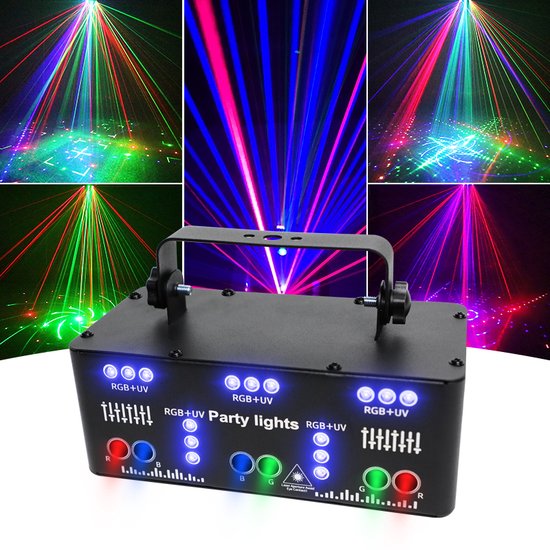 éclairage de scène Effet de lumière 4 x RGBW 12 LED DJ Éclairage disco 7  canaux DMX Disco Party Light fête