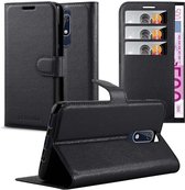 Cadorabo Hoesje geschikt voor Nokia 5.1 in PHANTOM ZWART - Beschermhoes met magnetische sluiting, standfunctie en kaartvakje Book Case Cover Etui