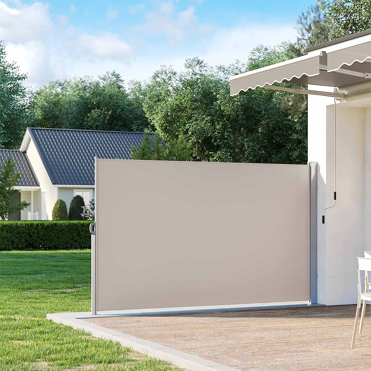 Uittrekbaar Zonnescherm - Tuinscherm - 200 x 300 cm - Taupe