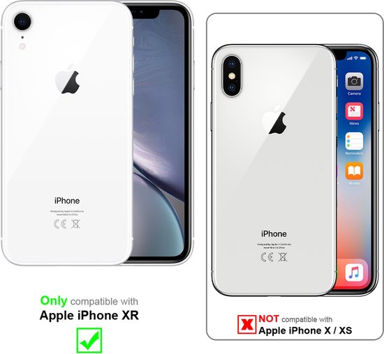 Coque Cadorabo pour Apple iPhone XR - Look rayé en VIOLET COBALT - Coque de protection en verre trempé et silicone TPU