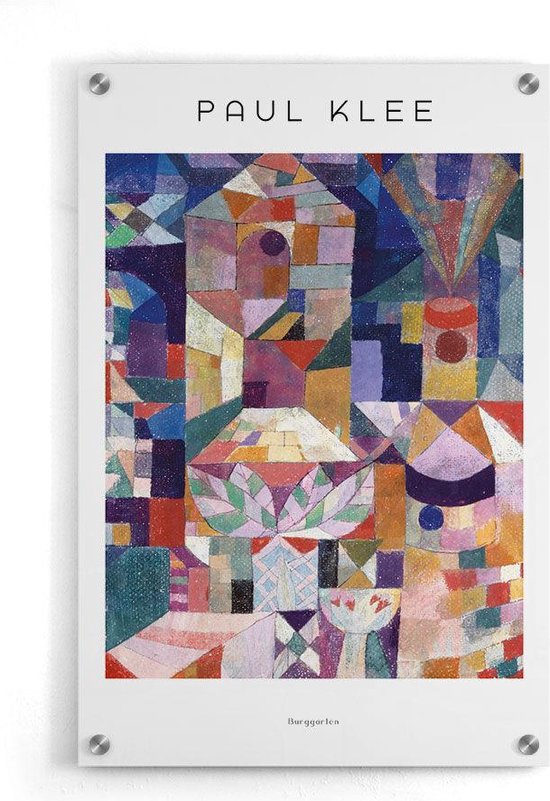 Walljar - Paul Klee - Burggarten - Muurdecoratie - Acrylglas schilderij - 50 x 70 cm