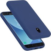 Cadorabo Hoesje geschikt voor Samsung Galaxy J7 2017 in LIQUID BLAUW - Beschermhoes gemaakt van flexibel TPU silicone Case Cover