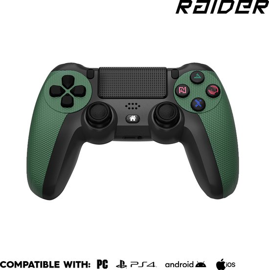 Editor solide blouse RAIDER PRO Game Controller - Draadloos - Bluetooth - Geschikt voor PC, PS4  - donker groen | bol.com