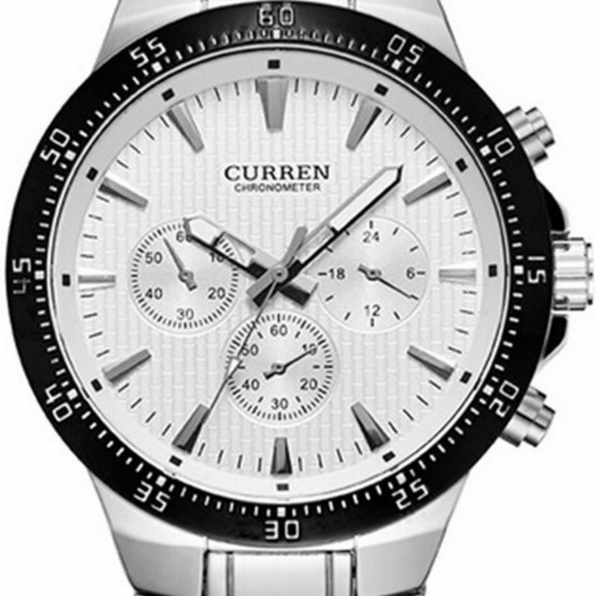 Curren Silver-White Steel - Heren Horloge - Staal - Zilver-Wit - 48 mm