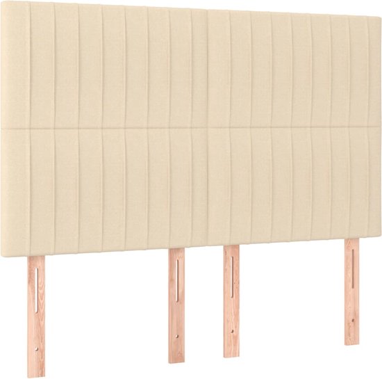 vidaXL Hoofdborden 4 st 72x7x78/88 cm stof zwart vidaXL Hoofdborden 4 st 72x7x78/88 cm stof zwart