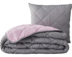 Zydante SwissTech Magic Pillow – Kussen en Dekbed in 1 – Multifunctioneel – Met Ritssluiting – Compact en Praktisch - Grijs / 240x220