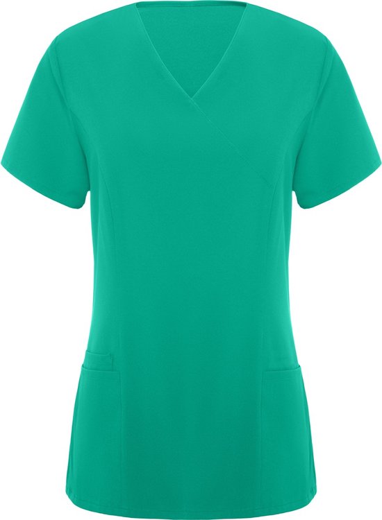 Gilet femme manches courtes Lab Green pour les professions de l'hygiène (beauté, laboratoire, nettoyage et alimentation) taille XL