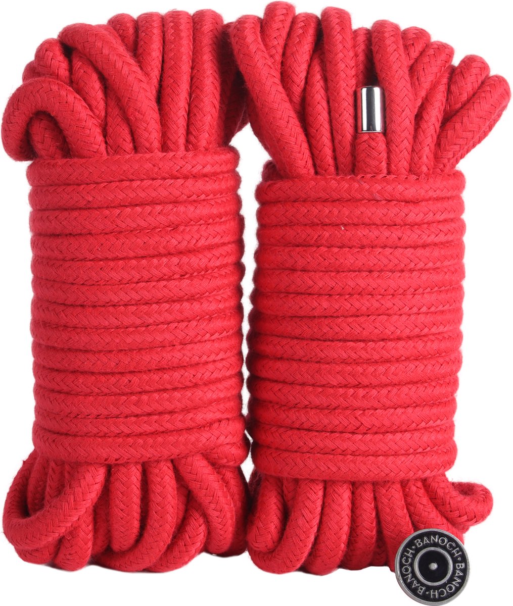 Banoch | bondage touw rood 2 x 10 meter | katoen zonder kern | zacht ...