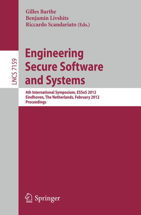 Engineering Secure Software and Systems | 9783642281655 | Boeken | bol