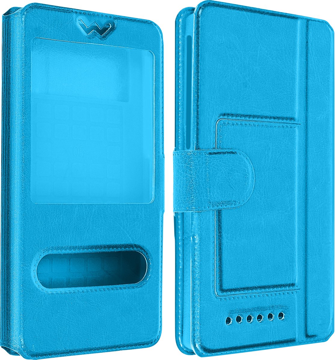Avizar Foliohoes turquoise met dubbel venster, Turquoise