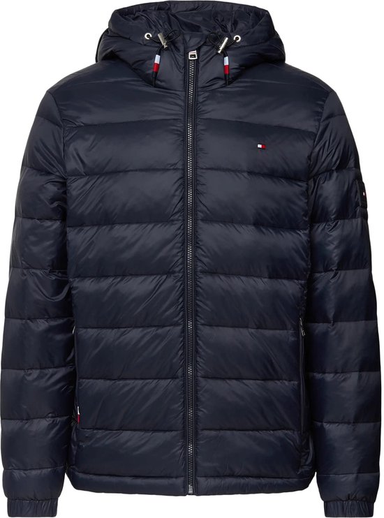 Tommy Hilfiger - Heren Jas winter Quilted Hooded Jacket - Blauw - Maat S |  bol.com