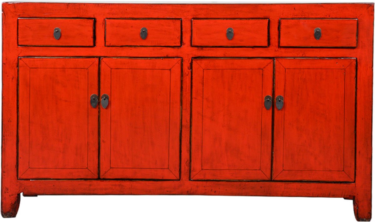 Fine Asianliving Antieke Chinese Dressoir Rood High Gloss B155xD40xH95cm Chinese Meubels O