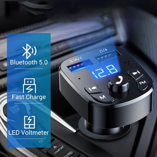 Bluetooth FM transmitters auto - car mp3 player - Autolader - Carkit - Autoradio - Bluetooth Transmitter