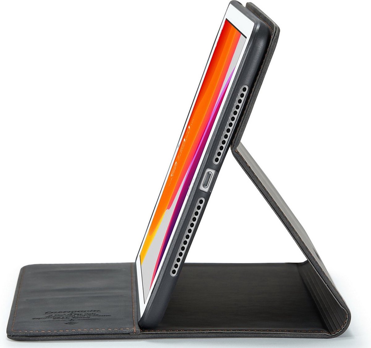 iPad Pro 9.7 2016 Bookcase hoesje - CaseMe - Effen Zwart - Kunstleer