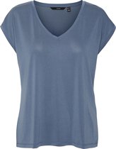 Vero Moda T-shirt Vmfilli Ss V-neck Tee Ga Noos 10247666 China Blue Dames Maat - XS