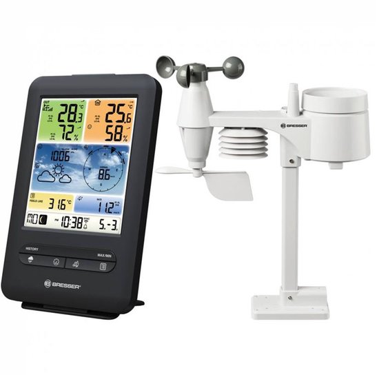 Bresser Weerstation - WIFI 5-in-1 Weerstation incl. Wind- en Barometer