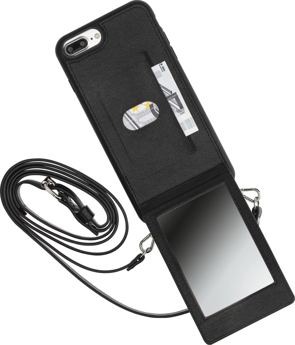 Hama Cross-body-cover "Mirror" voor Apple iPhone 6Plus/6s Plus/7Plus/8Plus, zw