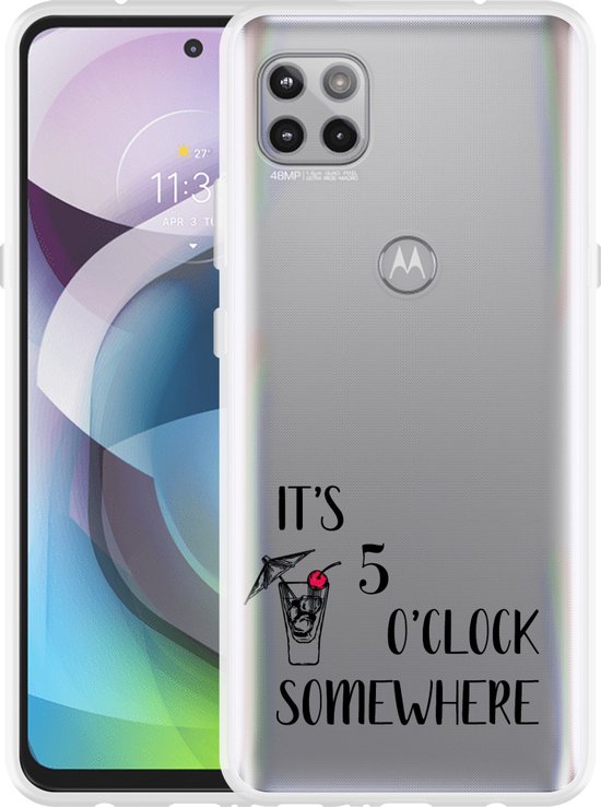 Hoesje geschikt voor Motorola Moto G 5G 5 O'Clock Somewhere bol