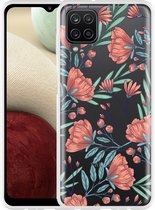 Hoesje Geschikt voor Samsung Galaxy A12 Poppy Roses