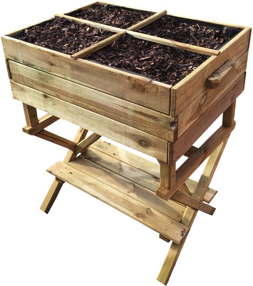 Moestuintafel verhoogd + verstelbaar