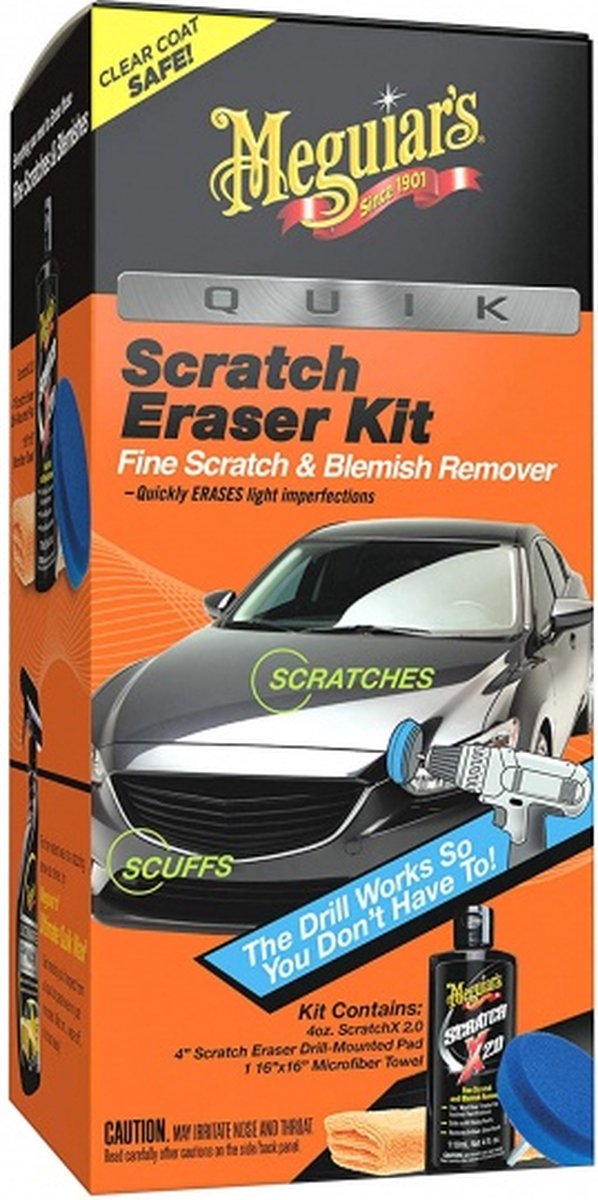 Meguiar’s Quik Scratch Eraser Kit – Krasverwijderaar Auto – Inclusief ScratchX 2.0