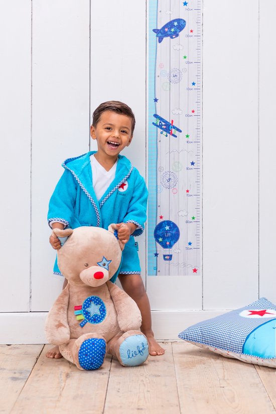 Baby badjas Lief Lifestyle! Katoenen babybadjas met capuchon - turqoise- jongen - kraamcadeau - 0-1 jaar van Merkloos — afbeelding 5