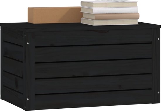 Opbergbox honingbruin 89x36,5x33 cm massief grenenhout