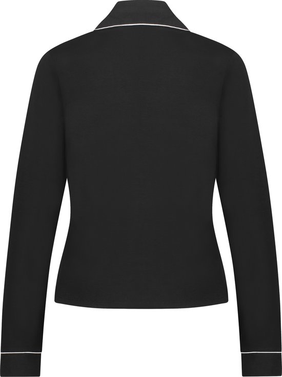 Hunkemöller Dames Nachtmode Jacket Jersey Essential - Zwart - maat S