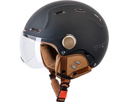 DEMM Speed Pedelec - XL - Jethelm met Vizier - Fietshelm Volwassenen - Geschikt voor Elektrische Fiets, Racefiets en Mountainbike - Mat Zwart