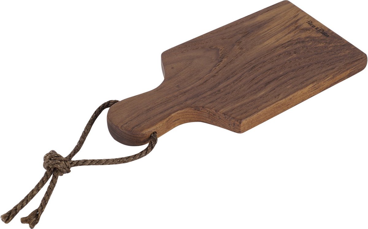Rico & Plato Teakhouten Snijplankje ''Ginger'' – Klein Rechthoekig Snijplankje en Borrelplank – 24 × 12 cm