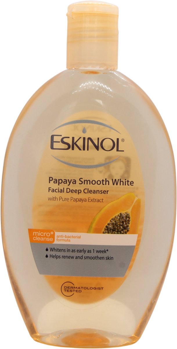 Nettoyant en profondeur pour le visage blanc lisse à la papaye d'Eskinol |  bol