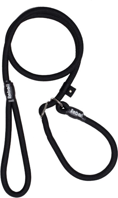 Rebel Petz Hondenriem - Trainingslijn - Zwart - L - 12mm x 140cm