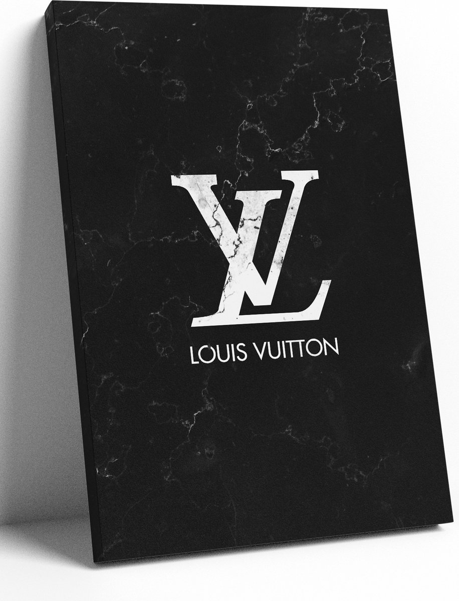 Peinture sur toile de Luxe Louis Vuitton avec cadre de cuisson noir, 50 x  70 cm